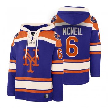 New York Mets Jeff McNeil Royal Legacy Vintage Hockey Lacer Hoodie