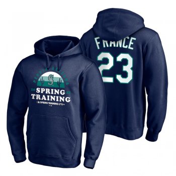 Seattle Mariners Ty France Navy 2021 Spring Training Upper Decker Pullover Hoodie