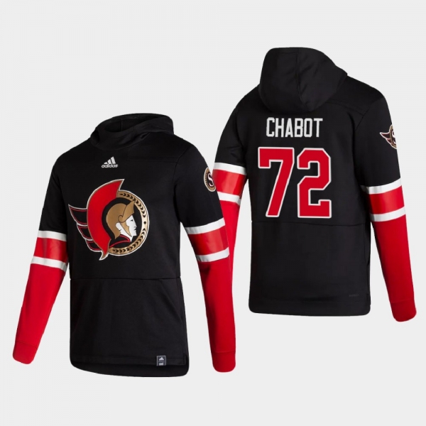 Men's HoodieMen's Ottawa Senators Thomas Chabot #72 2021 Reverse Retro Authentic Pullover Special Edition Black Hoodie