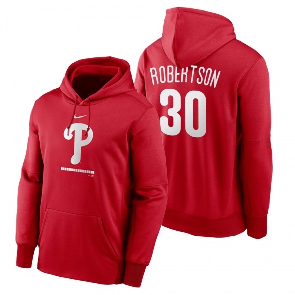 Philadelphia Phillies David Robertson Red Legacy Performance Pullover Hoodie