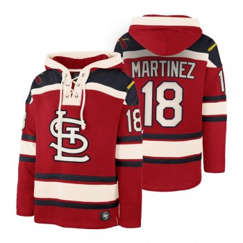 St. Louis Cardinals Carlos Martinez Red Legacy Vintage Hockey Lacer Hoodie