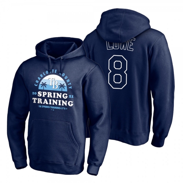 Tampa Bay Rays Brandon Lowe Red 2021 Spring Training Upper Decker Pullover Hoodie