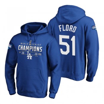 Los Angeles Dodgers Dylan Floro Royal 2020 World Series Champions Lock Room Hoodie