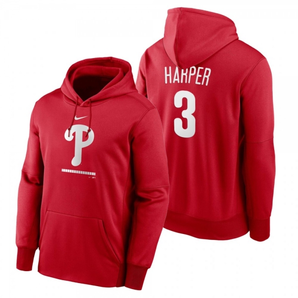 Philadelphia Phillies Bryce Harper Red Legacy Performance Pullover Hoodie