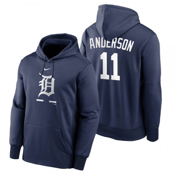 Detroit Tigers Sparky Anderson Navy Legacy Performance Pullover Hoodie