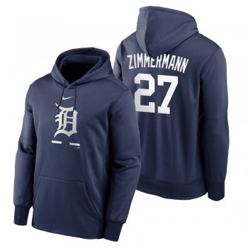 Detroit Tigers Jordan Zimmermann Navy Legacy Performance Pullover Hoodie