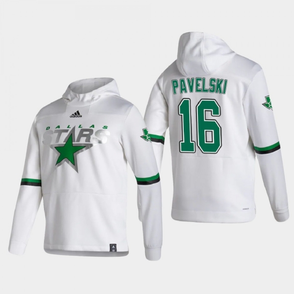 Men's HoodieMen's Dallas Stars Joe Pavelski #16 2021 Reverse Retro Authentic Pullover White Hoodie