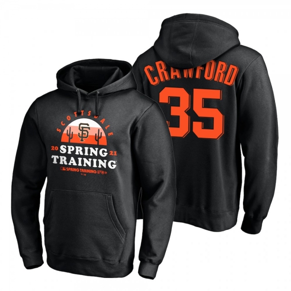 San Francisco Giants Brandon Crawford Black 2021 Spring Training Upper Decker Pullover Hoodie