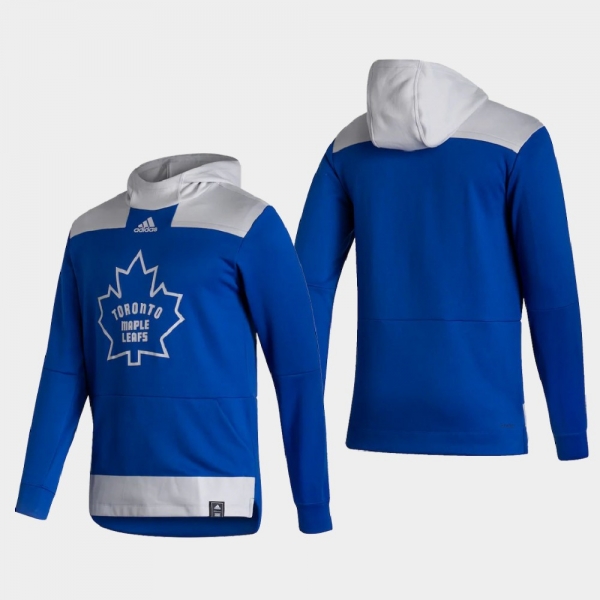 Men's HoodieMen's Toronto Maple Leafs Blue 2021 Reverse Retro Authentic Pullover Special Edition Hoodie