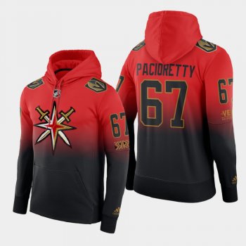 Men's HoodieVegas Golden Knights Max Pacioretty #67 2021 Reverse Retro Gradient Pullover Red Black Hoodie