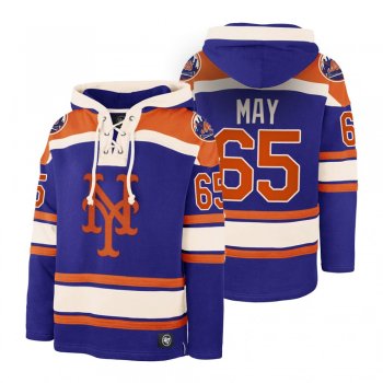 New York Mets Trevor May Royal Legacy Vintage Hockey Lacer Hoodie