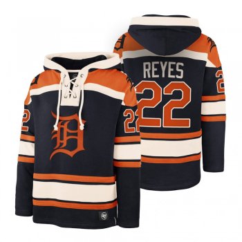 Detroit Tigers Victor Reyes Black Legacy Vintage Hockey Lacer Hoodie