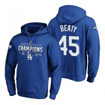 Los Angeles Dodgers Matt Beaty Royal 2020 World Series Champions Lock Room Hoodie