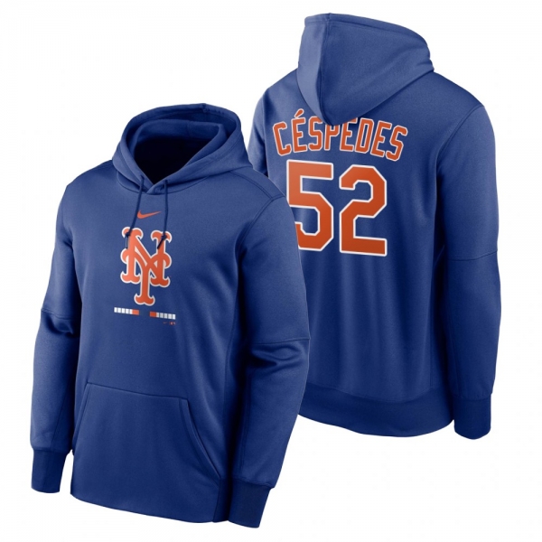 New York Mets Yoenis Cespedes Royal Legacy Performance Pullover Hoodie