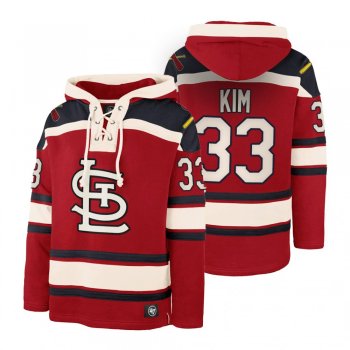 St. Louis Cardinals Kwang-hyun Kim Red Legacy Vintage Hockey Lacer Hoodie