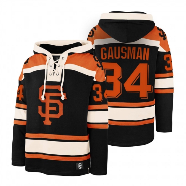 San Francisco Giants Kevin Gausman Black Legacy Vintage Hockey Lacer Hoodie