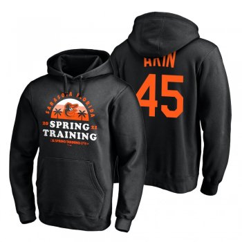 Baltimore Orioles Keegan Akin Black 2021 Spring Training Upper Decker Pullover Hoodie