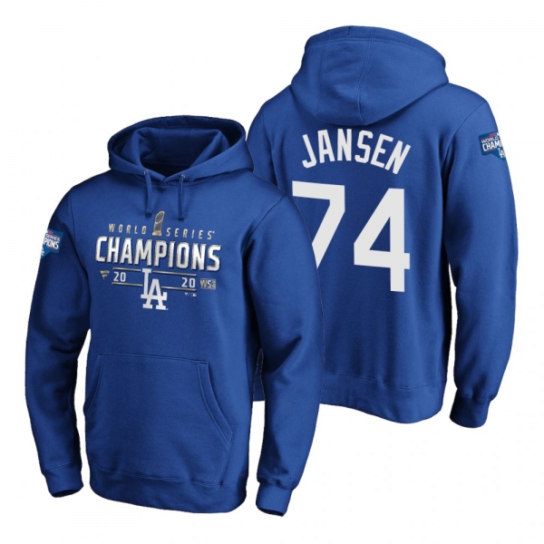 Los Angeles Dodgers Kenley Jansen Royal 2020 World Series Champions Lock Room Hoodie