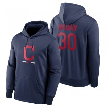 Cleveland Indians Tyler Naquin Navy Legacy Performance Pullover Hoodie