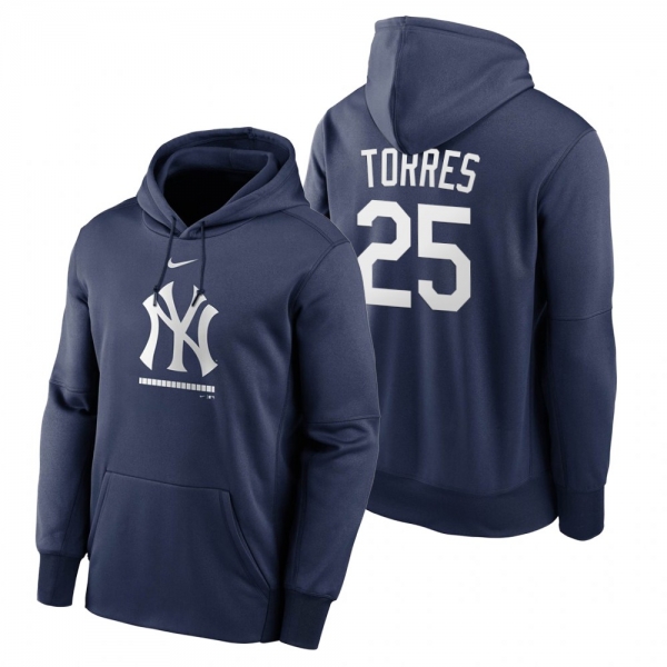 New York Yankees Gleyber Torres Navy Legacy Performance Pullover Hoodie