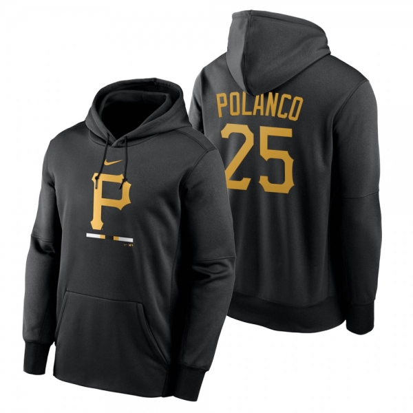 Pittsburgh Pirates Gregory Polanco Black Legacy Performance Pullover Hoodie