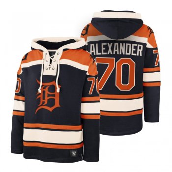 Detroit Tigers Tyler Alexander Black Legacy Vintage Hockey Lacer Hoodie