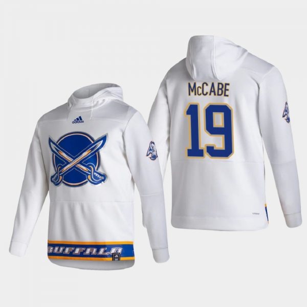 Men's HoodieMen's Buffalo Sabres Jake McCabe #19 2021 Reverse Retro Authentic Pullover Special Edition White Hoodie