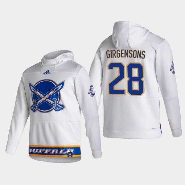 Men's HoodieMen's Buffalo Sabres Zemgus Girgensons #28 2021 Reverse Retro Authentic Pullover Special Edition White Hoodie