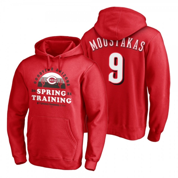 Cincinnati Reds Mike Moustakas Red 2021 Spring Training Upper Decker Pullover Hoodie