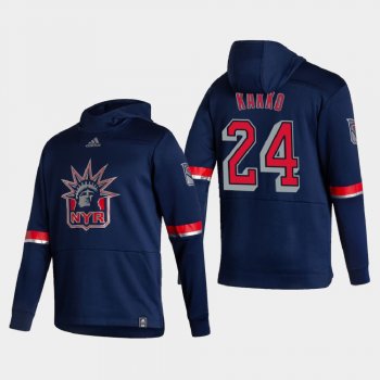 Men's New York Rangers Kaapo Kakko #24 2021 Reverse Retro Authentic Pullover Special Edition Navy Hoodie