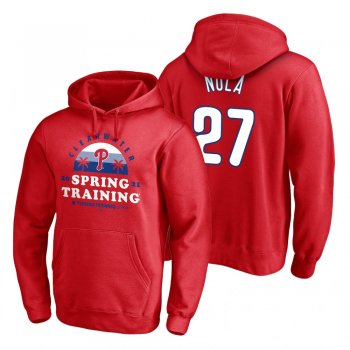 Philadelphia Phillies Aaron Nola Red 2021 Spring Training Upper Decker Pullover Hoodie