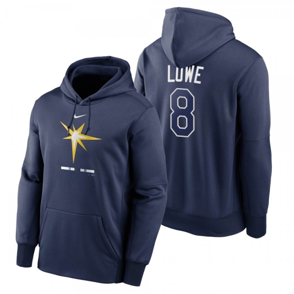 Tampa Bay Rays Brandon Lowe Navy Legacy Performance Pullover Hoodie