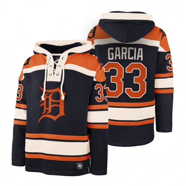 Detroit Tigers Bryan Garcia Black Legacy Vintage Hockey Lacer Hoodie