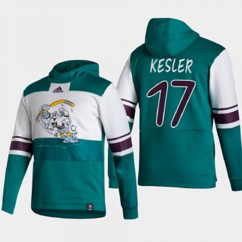 Men's HoodieMen Anaheim Ducks Ryan Kesler #17 2021 Reverse Retro Special Edition Authentic Pullover White Hoodie