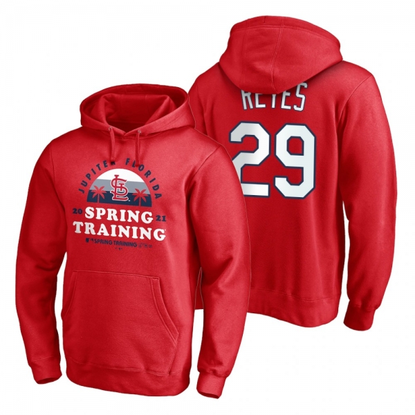 St. Louis Cardinals Alex Reyes Red 2021 Spring Training Upper Decker Pullover Hoodie