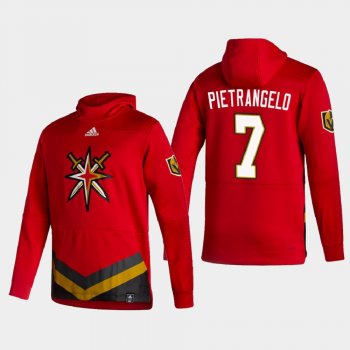 Men's Vegas Golden Knights Alex Pietrangelo #7 2021 Reverse Retro Authentic Pullover Special Edition Red Hoodie