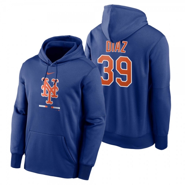 New York Mets Edwin Diaz Royal Legacy Performance Pullover Hoodie