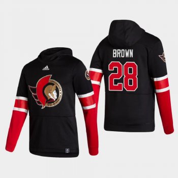 Men's Ottawa Senators Connor Brown #28 2021 Reverse Retro Authentic Pullover Special Edition Black Hoodie