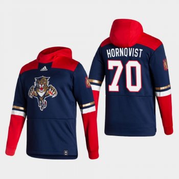 Men's Florida Panthers Patric Hornqvist #70 2021 Reverse Retro Authentic Pullover Navy Hoodie