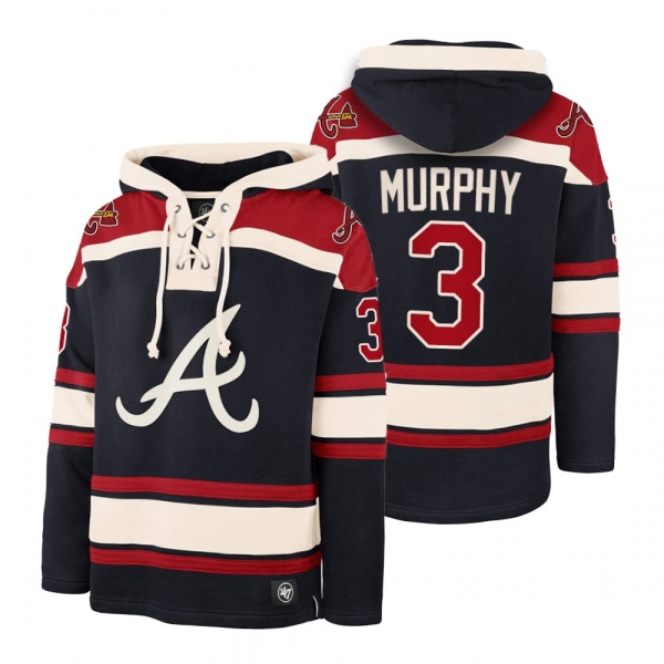 Atlanta Braves Dale Murphy Navy Legacy Vintage Hockey Lacer Hoodie