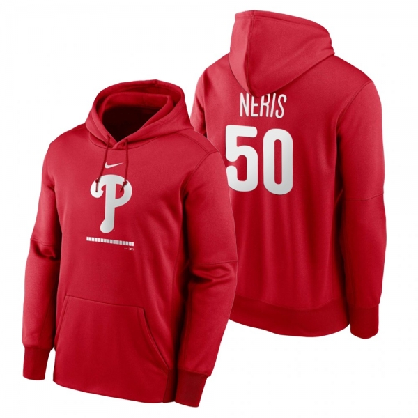 Philadelphia Phillies Hector Neris Red Legacy Performance Pullover Hoodie