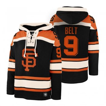 San Francisco Giants Brandon Belt Black Legacy Vintage Hockey Lacer Hoodie