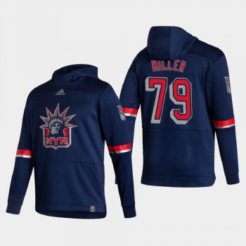 Men's New York Rangers K'Andre Miller #79 2021 Reverse Retro Authentic Pullover Special Edition Navy Hoodie