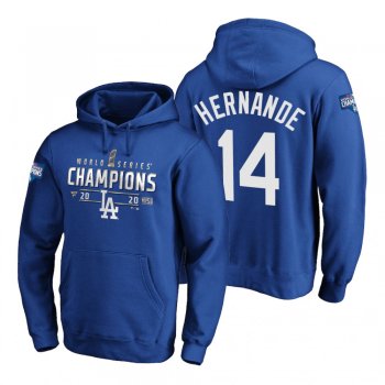 Los Angeles Dodgers Enrique Hernandez Royal 2020 World Series Champions Lock Room Hoodie