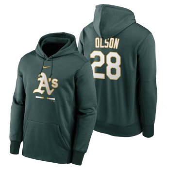 Oakland Athletics Matt Olson Green Legacy Performance Pullover Hoodie