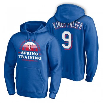 Texas Rangers Isiah Kiner-Falefa Royal 2021 Spring Training Upper Decker Pullover Hoodie