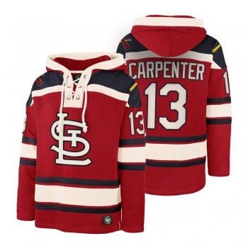 St. Louis Cardinals Matt Carpenter Red Legacy Vintage Hockey Lacer Hoodie