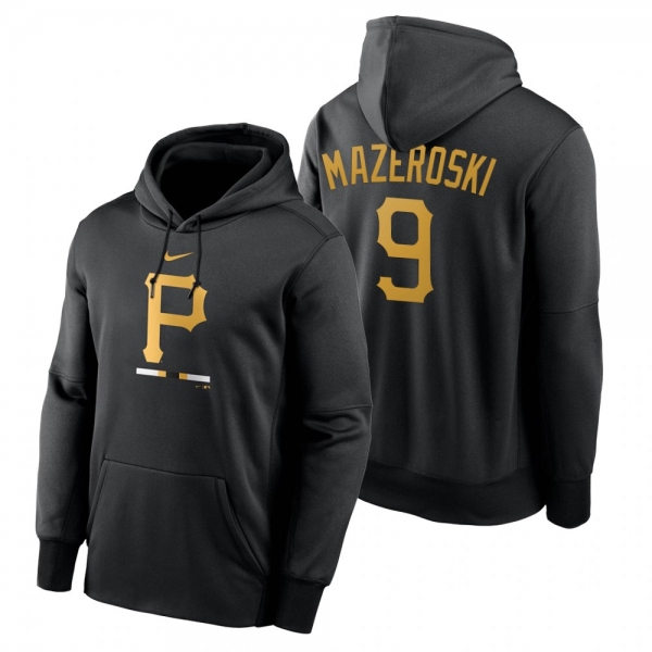 Pittsburgh Pirates Bill Mazeroski Black Legacy Performance Pullover Hoodie