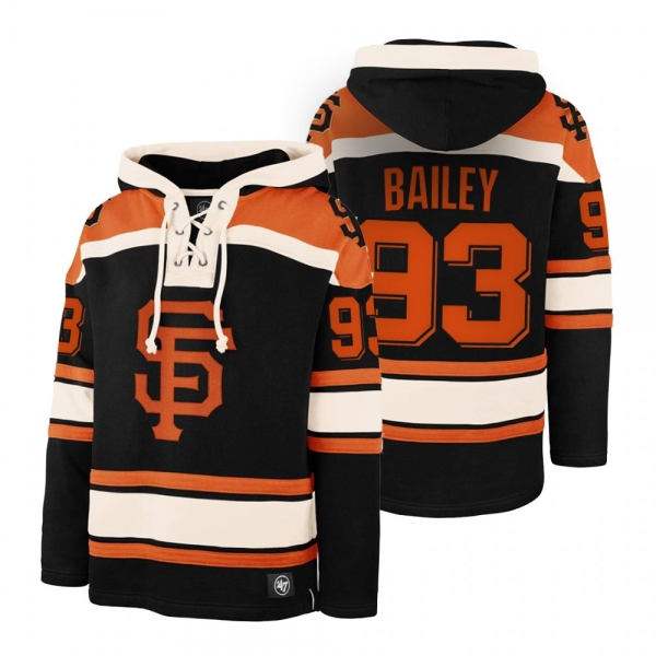 San Francisco Giants Patrick Bailey Black Legacy Vintage Hockey Lacer Hoodie