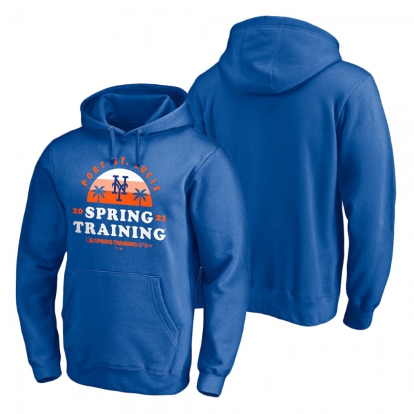 New York Mets Royal 2021 Spring Training Upper Decker Pullover Hoodie